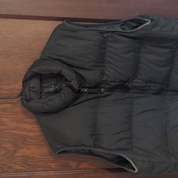 L.L Bean Goose Down Black Fluffy Warm Vest Size Men's XL Tall - Picture 2 of 8